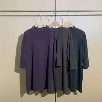 早秋款纯色净版中领T恤女通勤大码宽松版简约休闲百搭内搭打底