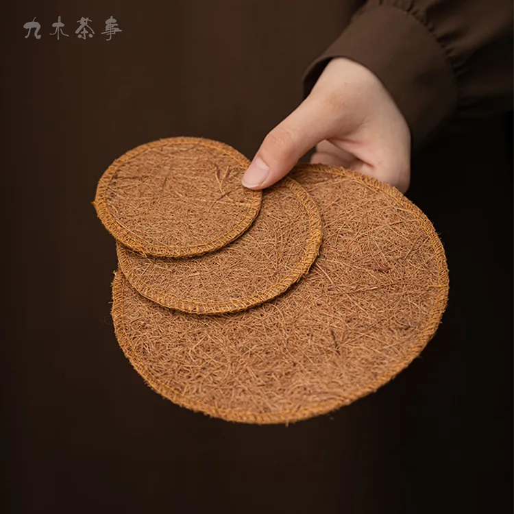九木丨天然椰丝壶承垫手工鬃毛椰棕杯垫紫砂壶养壶垫隔热桌垫杯托
