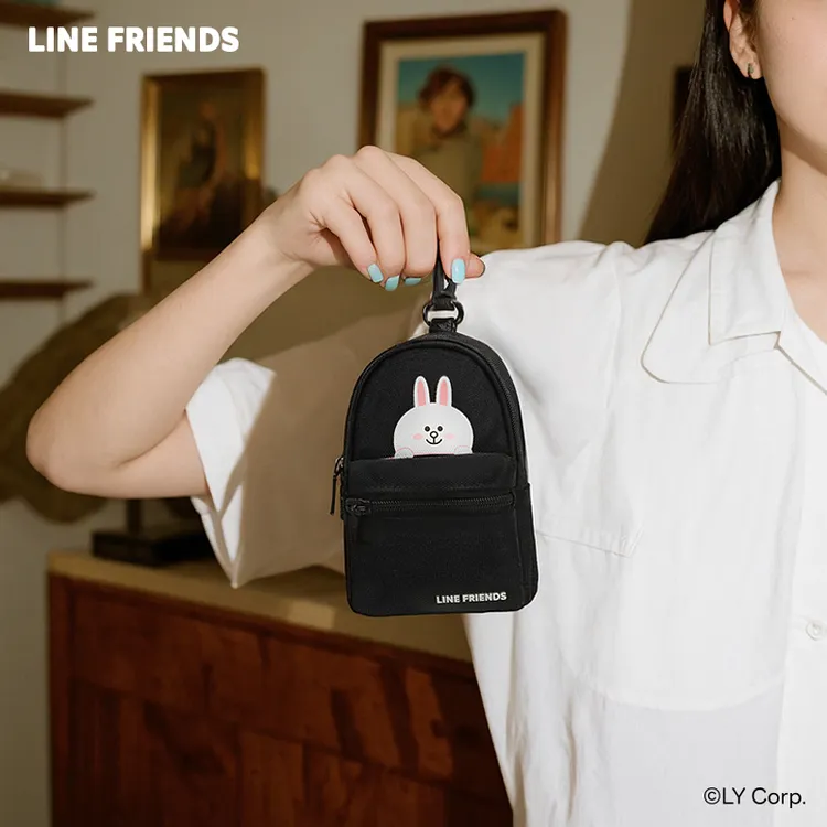 LINE FRIENDS零钱收纳包迷你零钱包钥匙背包挂件耳机包可爱挂件