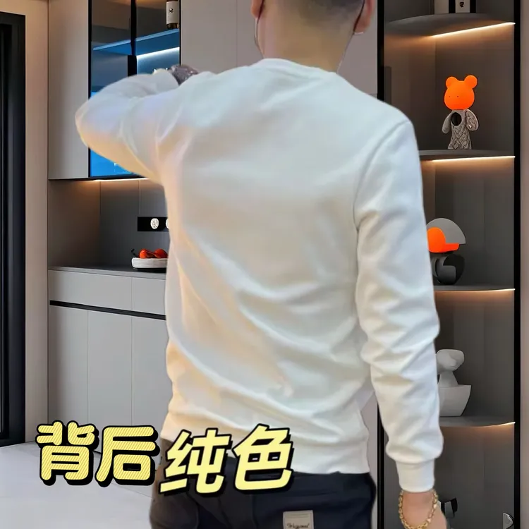 潮牌男士圆领卫衣秋冬季ins 美式休闲百搭长袖时尚青年男装上衣潮