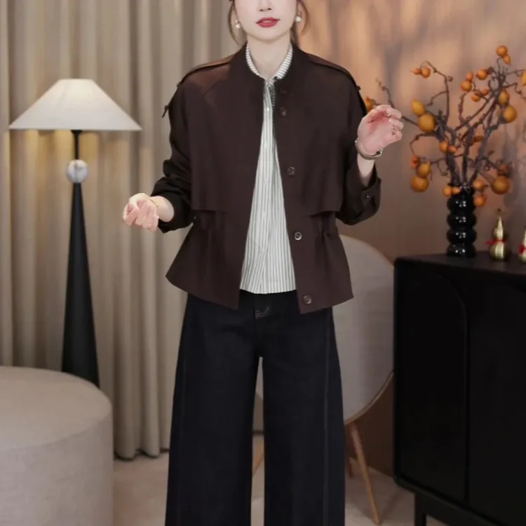 “继承者”挺括有型～插肩袖可调节收腰风衣外套女春秋季气质百搭