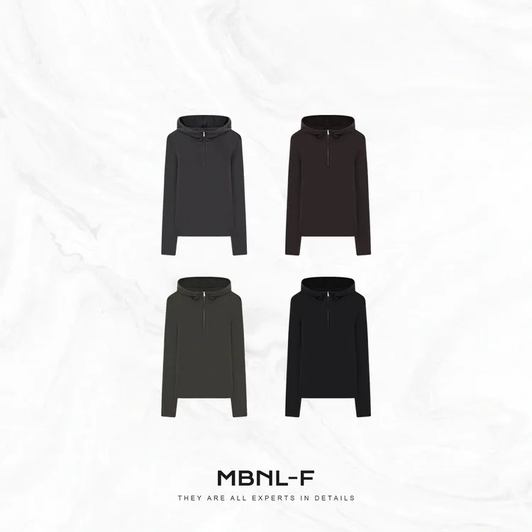 MBNL-F “暖炉帽衫”温暖感磨毛半拉链针织帽衫 秦磊XM-XSY5506