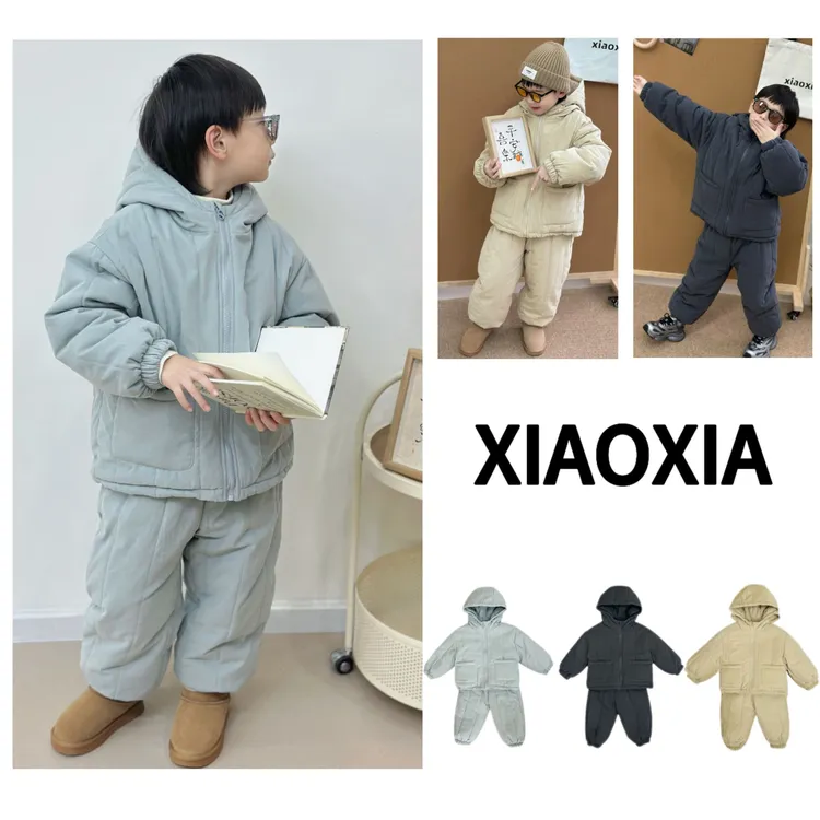 XXJ 2352【闭眼冲· 软fufu 100纯棉儿童家居服】加棉加绒 睡衣套装