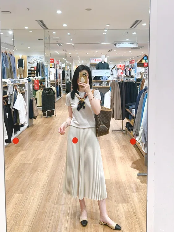 【温柔一夏】韩系简约休闲圆领针织t恤女气质温柔显瘦半身裙套装