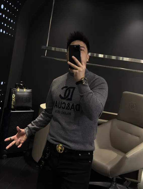 【马哥严选】男士针织羊毛羊绒衫M225秋冬男装圆领羊毛羊绒羊毛衫