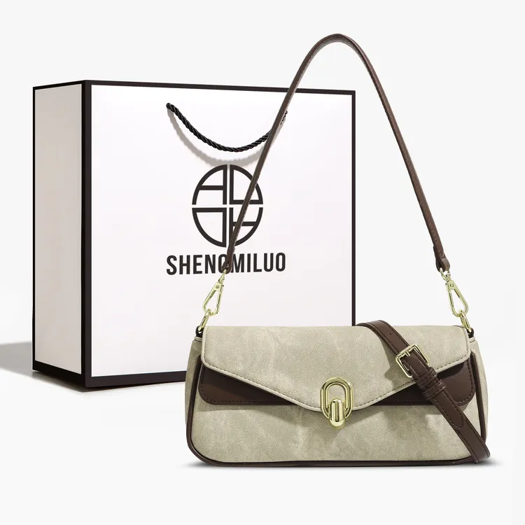 SHENGMILUO/圣米洛轻奢复古单肩腋下包包女小众设计感百搭斜挎包