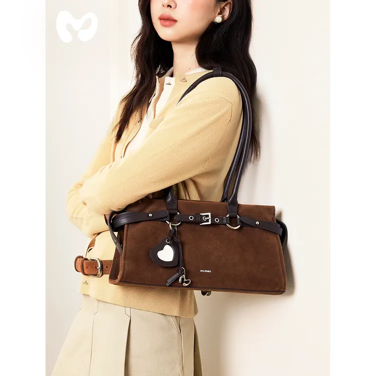 麦米可Mcmiko【芭蕾千金4.0】原创复古腋下包25秋通勤麂皮单肩包