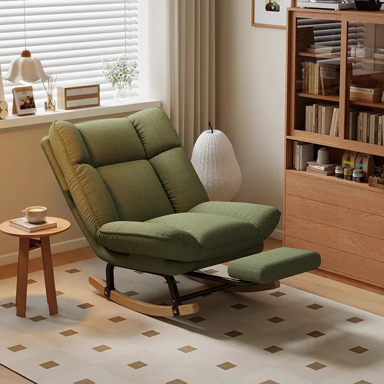 懒人摇摇椅大人躺椅客厅阳台家用休闲单人摇椅沙发可躺成人可折叠