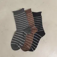 大禾造品：女士秋冬条纹中筒袜百搭舒适