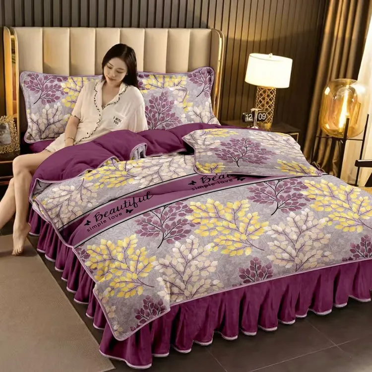 2025新款加厚牛奶绒四件套  单被套  床单  加厚保暖   双面绒