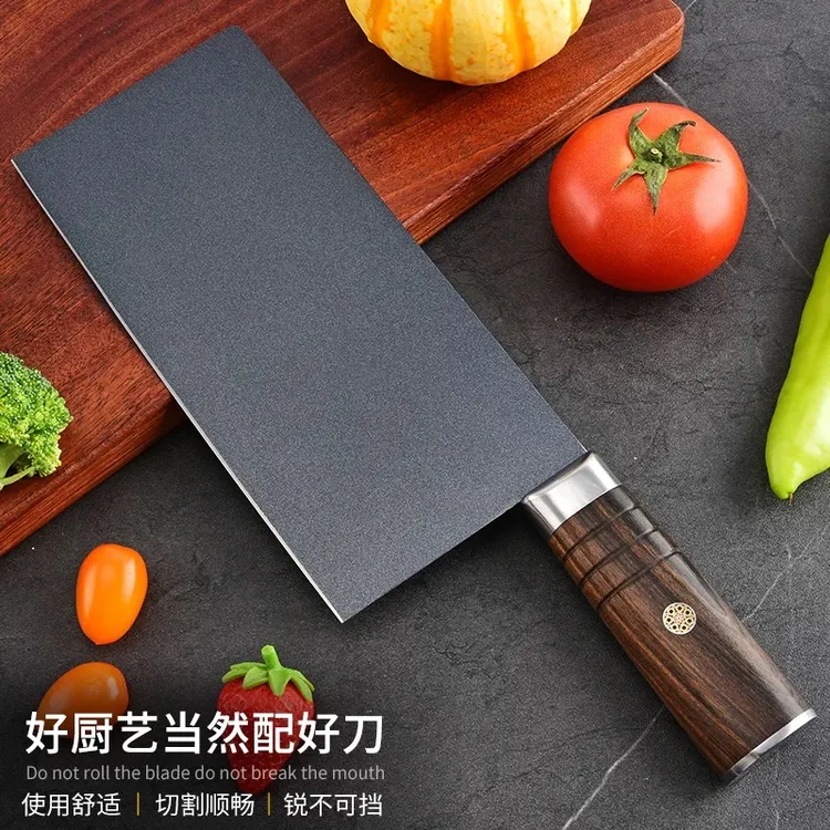 灵迅M42钨钼粉末钢菜刀切片刀高硬度厨师桑刀家用商用切片刀