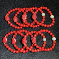 含辰砂工艺品【玉总珠宝】朱砂八大守护手串 CAN2580280