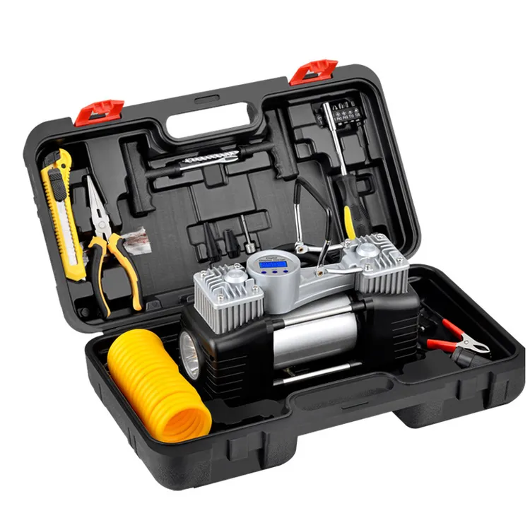 车载充气泵车用金属双缸高压大功率便携越野轮胎电动打气泵实用工