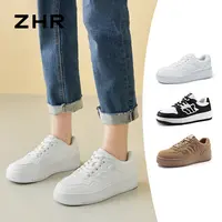 【ZHR则则】男女同款板鞋简约4CM厚底小白鞋情侣鞋AK159（单里款）