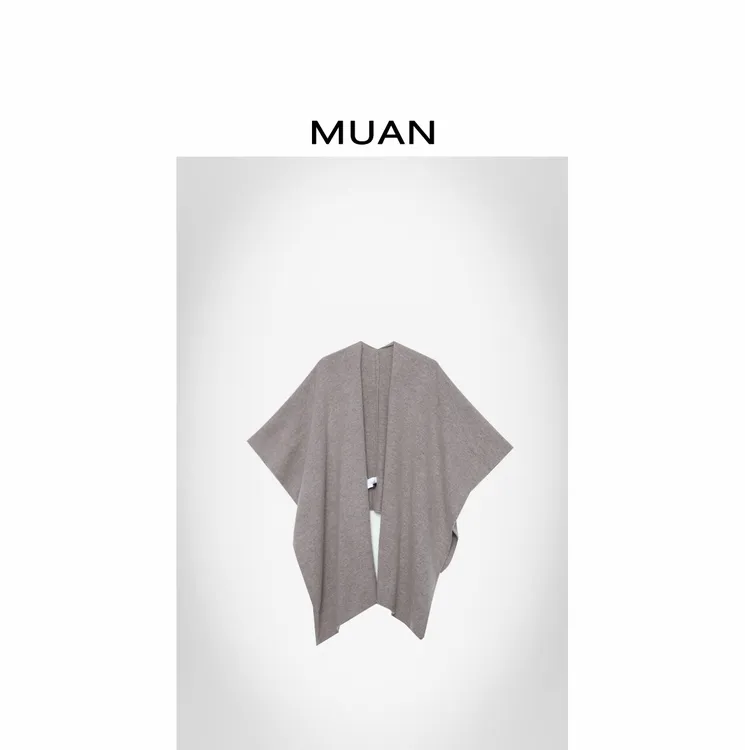 木岸MUAN：《老钱主义披肩》定制260克老钱斗篷式针织披肩SJ-ZZ-080