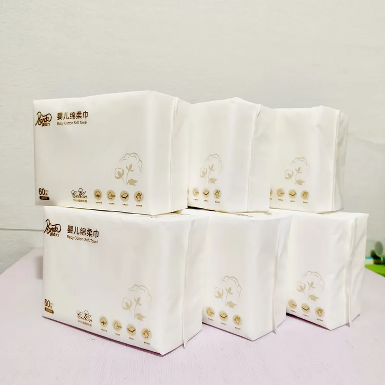 6包润点棉柔巾洗脸巾干湿两用宝宝专用棉柔巾婴儿棉柔巾加厚柔软