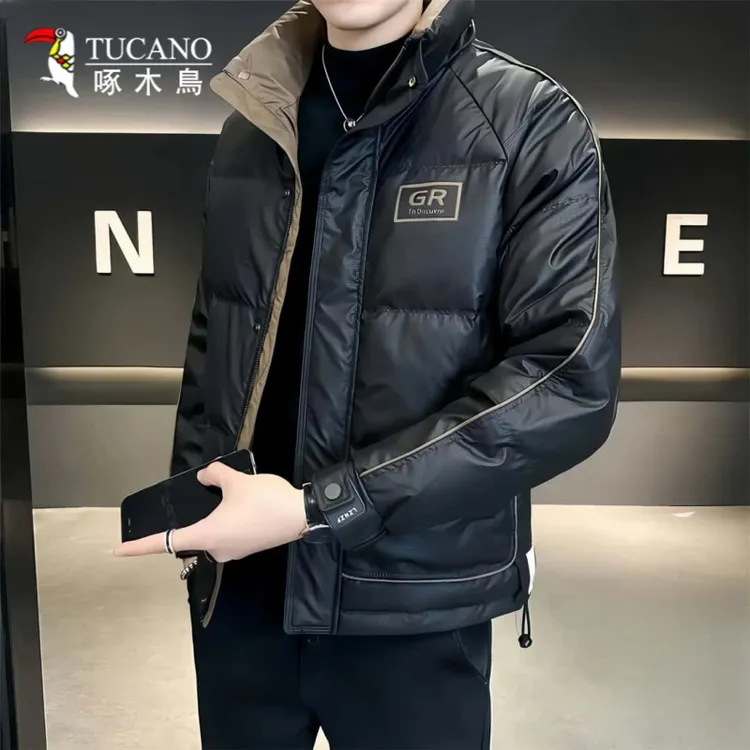 TUCANO/啄木鳥秋冬羽绒棉服男装冬季新款2025年潮男立领外套轻薄