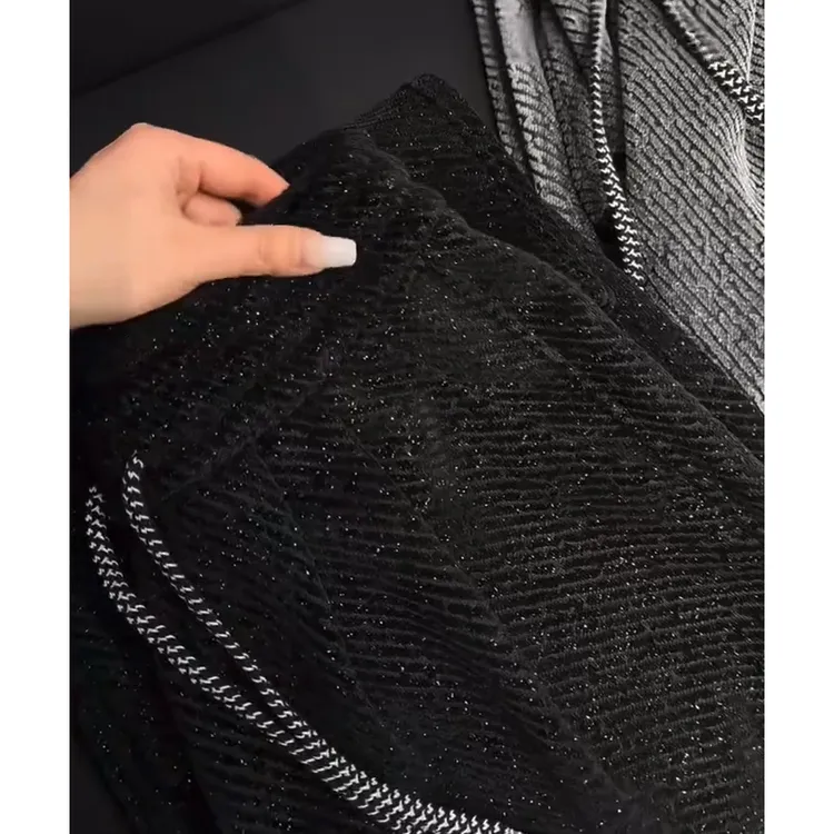 2025冬季新款时尚百搭系带高腰阔腿裤女小个子松紧腰宽松休闲裤