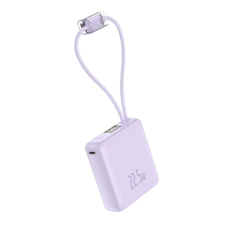 3C认证可上飞机自带线大容量超级快充小巧便携移动电源