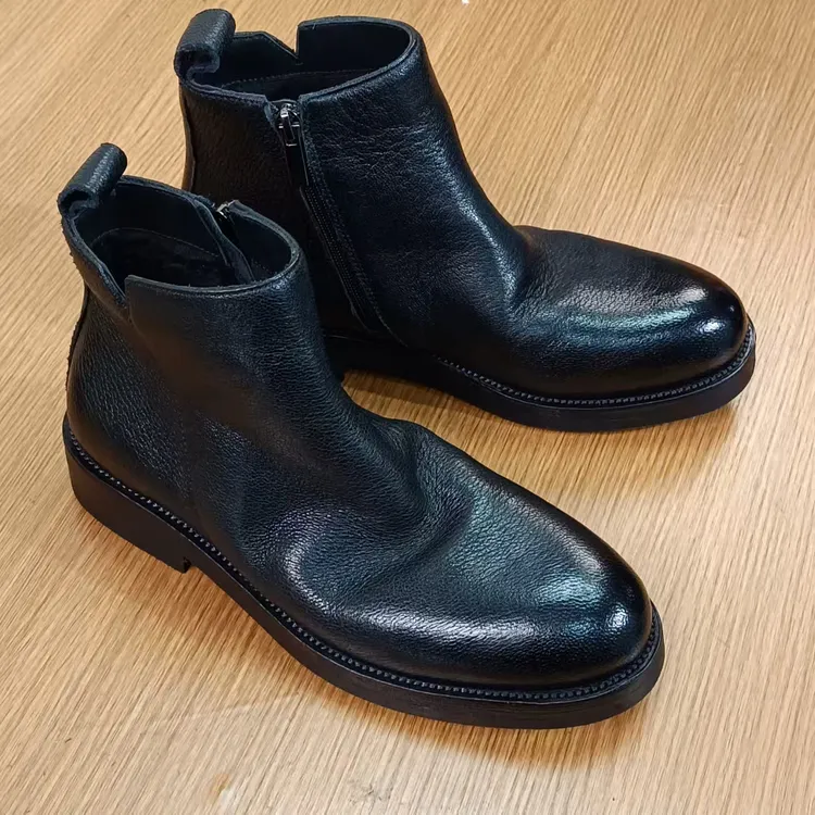 冬季切尔西侧拉链鹿皮保暖商务时尚百搭高帮靴