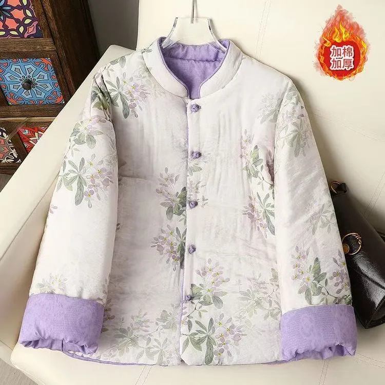 M17保暖棉衣双面穿国风加厚冬季盘扣棉服