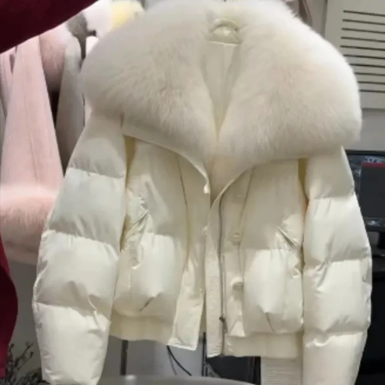 时尚洋气百搭新款女装短款宽松秋冬冬季加厚保暖