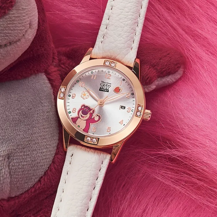 Disney/迪士尼手表草莓熊腕表儿童礼物女孩女生款防水夜光