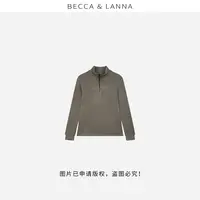 D0265 硬货哥冬季新款女士纸片人轻盈半拉链立领羊毛打底上衣女装