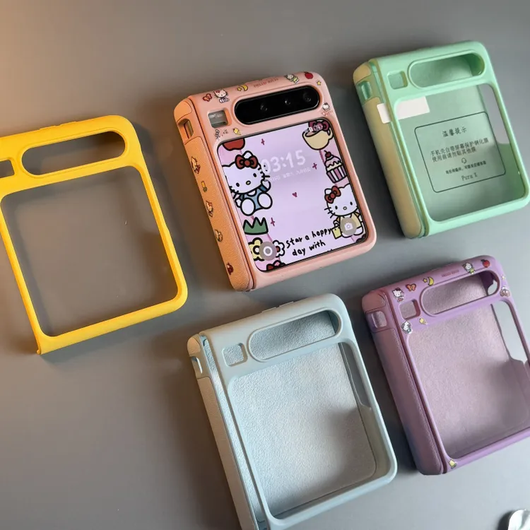 适用华为PuraX铰链全包壳膜一体手机壳pura典藏版彩色皮纹保护壳