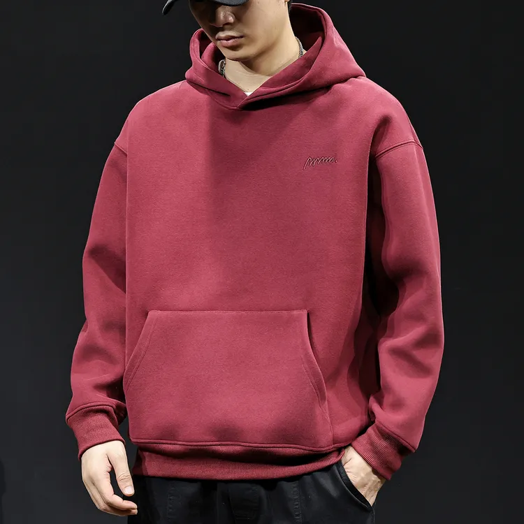 新款秋冬美式重磅简约连帽卫衣男士2025潮牌休闲宽松大码高端衣服