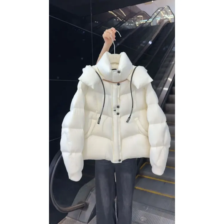 连帽短款羽绒服女2025年新款冬季独特超好看今年流行爆款加厚外套