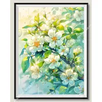 JH杏雨梨花 65*85大格四股线38色金丝布【十字绣】印花清晰