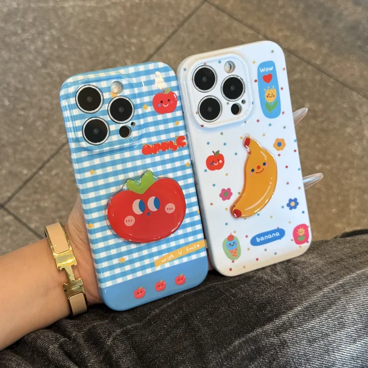 奥菲顿立体苹果香蕉贴件适用iPhone16菲林手机壳华为vivo小米oppo