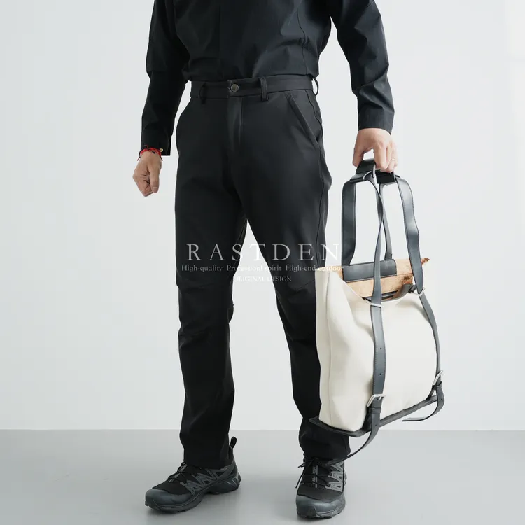 立体裁剪秋冬男士加绒防风高弹显瘦商务休闲裤都市通勤保暖软壳裤