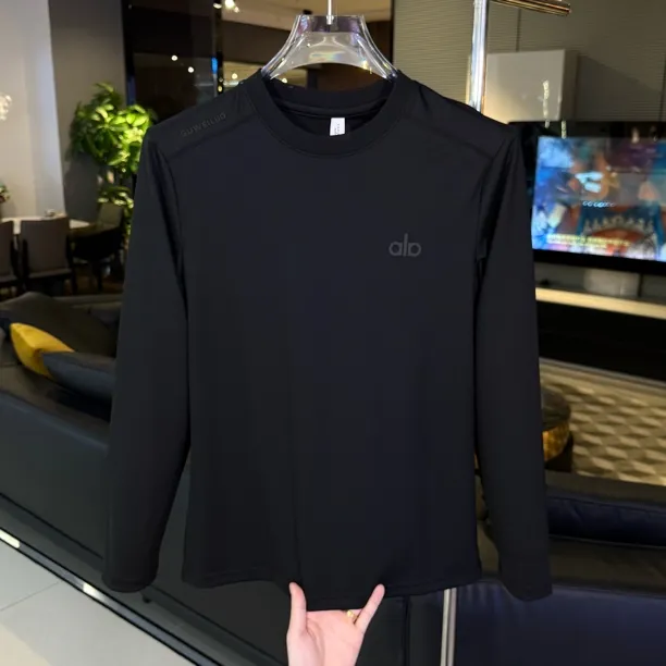 秋冬新款圆领长袖T血打底衫男士户外休闲运动上衣卫衣百搭内搭款