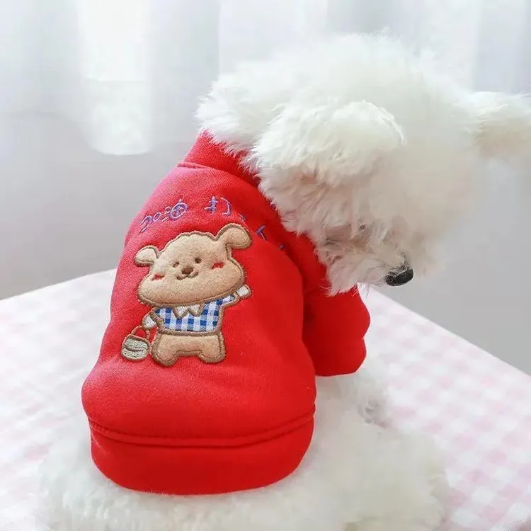 加绒宠物衣服泰迪博美猫咪比熊狗狗春秋冬装厚款幼犬搞笑可爱卫衣