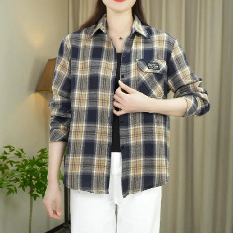 包运费  薄款夏季 格子衬衫女宽松大码格子衬衣显瘦打底防晒