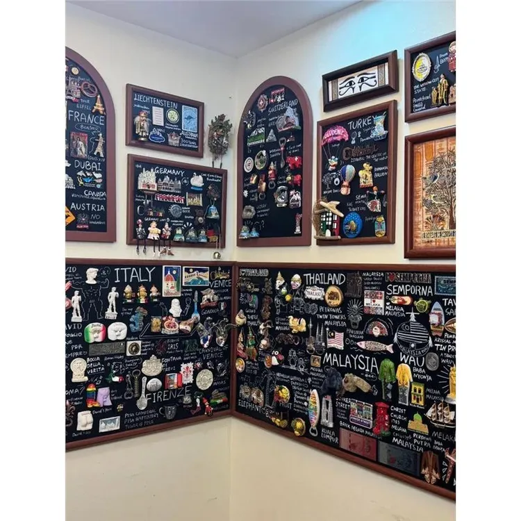 冰箱贴展示板磁吸黑板化妆品收纳置物架挂墙式装饰板家用店铺菜单