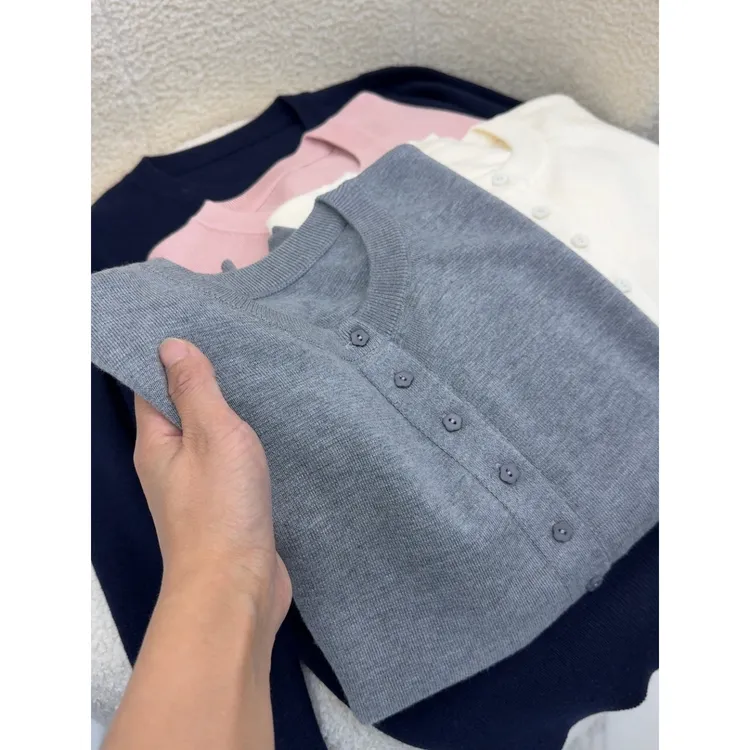 小花扣开衫」宝藏福利款！纯色加厚韩版冬季外套针织毛衣女秋冬