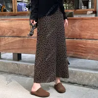 年终大促 秋季时尚休闲宽松慵懒洋气百搭豹纹半身裙250911Y5