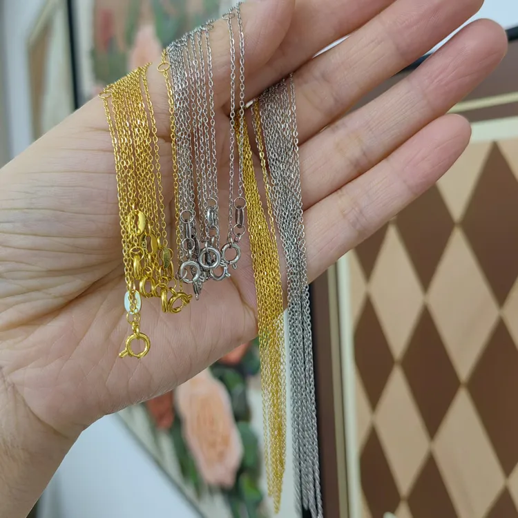 钛钢项链 圆扣O字链百搭锁骨链时尚简约保色项链可穿吊坠情侣闺蜜