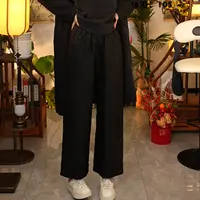 【董小姐】！高货福利！真丝桑蚕丝龟裂纹香云纱直筒棉裤女