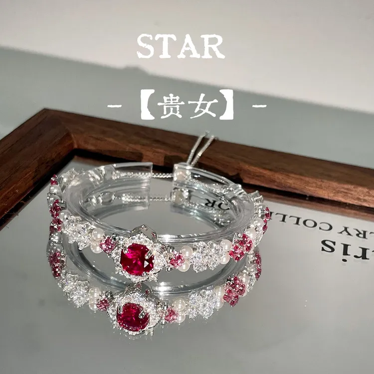 STAR星星 贵女原创DIY手作锆石手链高级质感女生超闪时尚轻奢手编