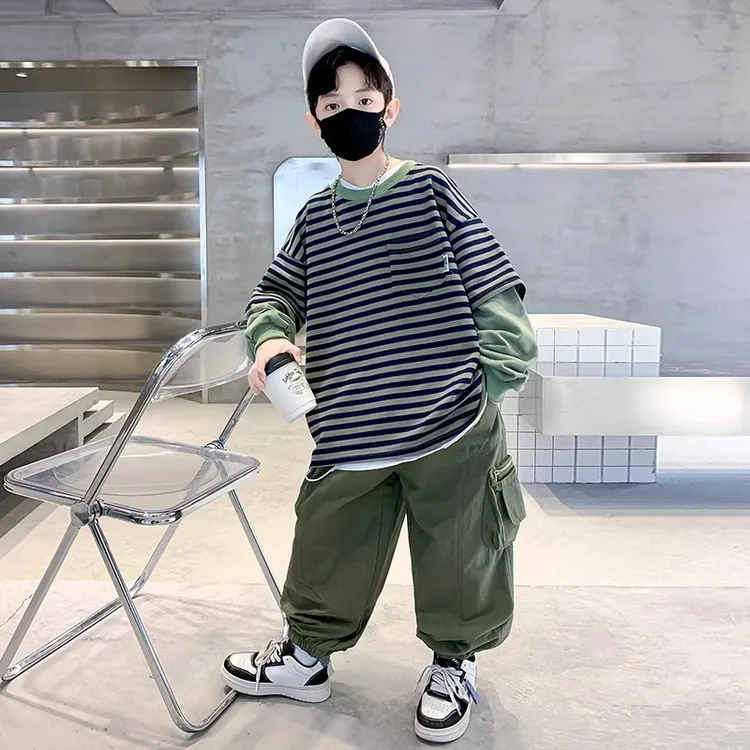 儿童装男童秋装套装春秋款2025新款秋季大童男孩运动卫衣酷帅气潮