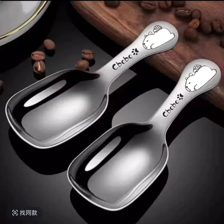 国潮主人杯跨境超可爱茶叶勺咖啡豆家用吃饭喝汤茶匙茶勺茶具配件