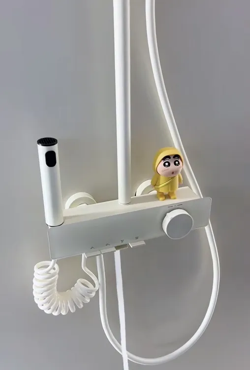 四档按键恒温花洒喷头多功能家用卫生间浴室旋转挂墙式免打孔壁挂