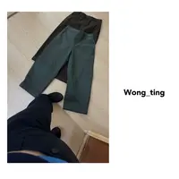 【wong_ting】小众设计师三色百搭松紧腰小直筒九分西裤7801