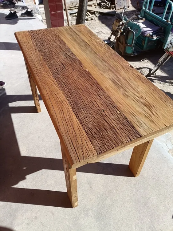 原木色禅意风化老门板简约复古风格纹理清晰桌椅客服咨询下单实木