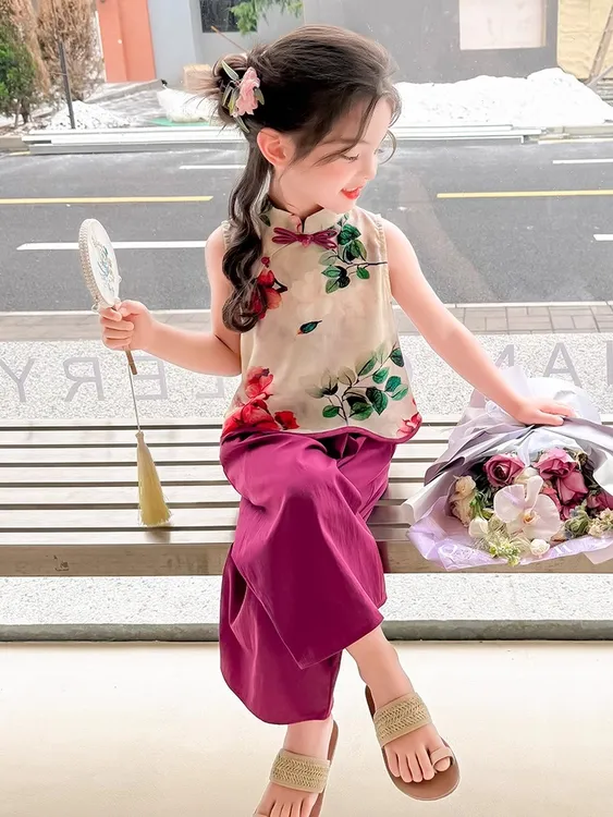 女童夏装套装2025新款汉服新中式儿童装国风女宝宝夏季超好看衣服