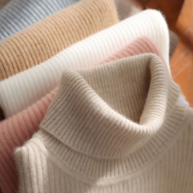 正品撤柜羊毛衫高领毛衣秋冬新款修身长袖内搭洋气加厚针织打底衫